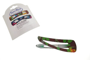 Clic clac mini metallo cm. 3,0 fantasia floreale blister pz. 4