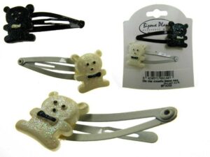 Clic clac oresetto bianco nero glitter cm. 4,0 blister pz. 2