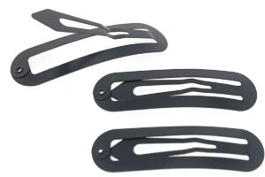 Clic clac metallo nera angoli tondi cm. 6 blister pz. 2