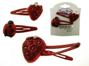Clic clac fragola coccinella glitter cm. 5 blister pz. 2