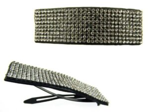 Clic clac rettang. strass rivest. plastica cm. 7,5