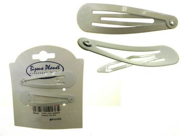 Clic clac metallo bianca cm. 5,0 blister pz. 2