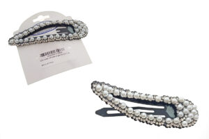 Clic clac strass e perle cm.8,5