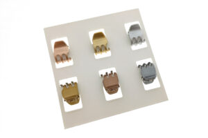 Pinzetta micro acrilico metallizzato cm. 1 card pz. 6