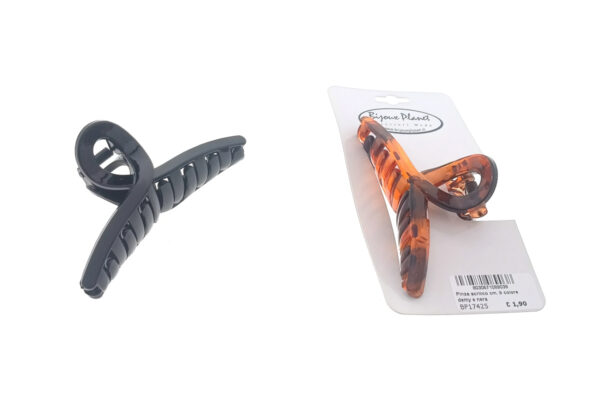Pinza acrilico cm. 9 colore demy e nera