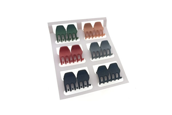 Pinzotto micro gommata colori invernali mm. 14 card 12 pz.