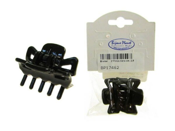 Pinza nera cm. 2,5 blister pz. 2