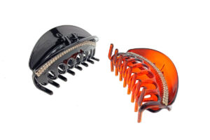 Pinza acrilico strass cm. 10 nera e demy