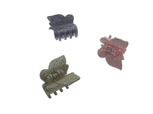 Pinza farfalla glitter cm.2 blister pz. 2