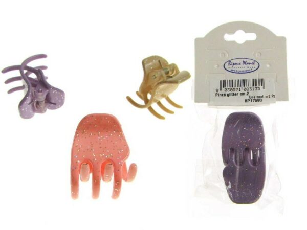 Pinza glitter cm.2 blister pz. 2