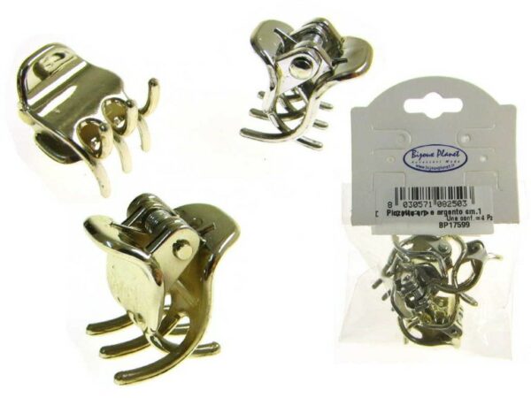 Pinzetta oro e argento cm.1 blister pz. 4