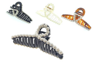 Pinza acrilico con perle cm. 12