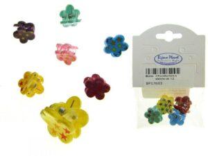 Pinzetta fiore e stelline cm. 1.2 blister pz. 4
