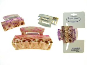 Pinza plastica rettang. fantasia cm. 5 blister pz. 2