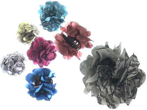 Pinza fiori tessuto con pizzo