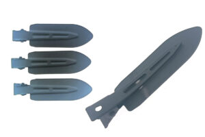 Becco paletta gomma nero cm. 7 blister pz. 3