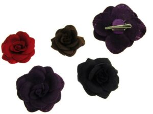 Becco fiore viola,marrone,nero,blu,rosso,bordeaux
