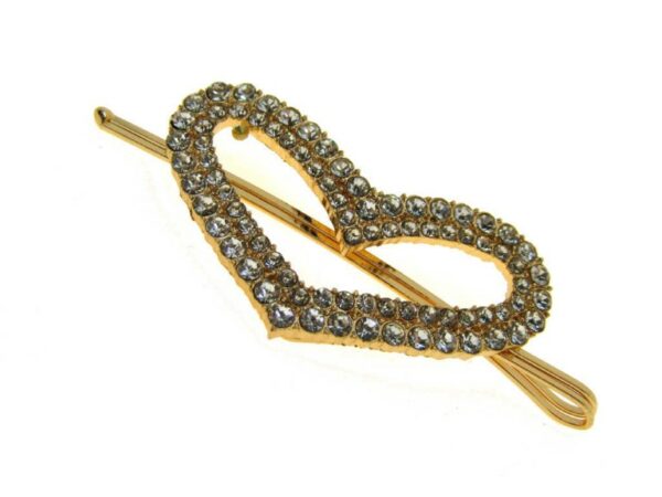 Forcina cerchio o cuore strass cm. 6