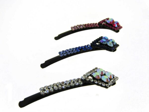 Forcina nera strass cm. 6