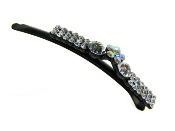 Forcina nera strass cm. 6
