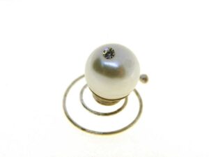 Piercing per capelli perla strass 1,5