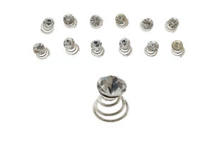Piercing per capelli con strass card pz. 12