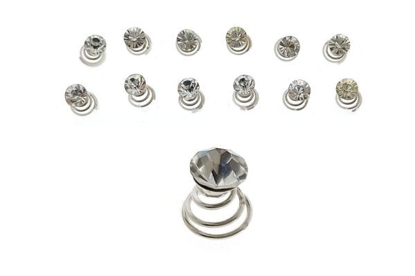 Piercing per capelli con strass card pz. 12
