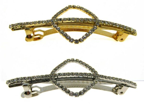 Matic filo metallo strass cm. 8,5 centrale figure geom. strass