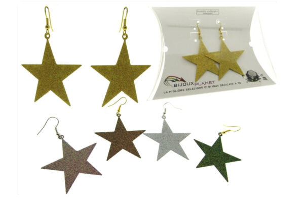 Orecchino stella glitter