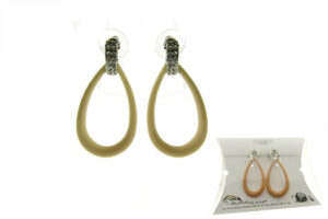 Orecchino goccia con strass