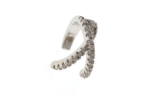 Mono orecchino metallo e strass