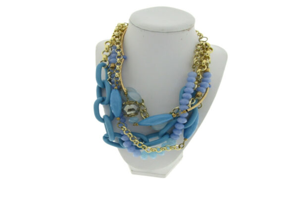 Collana multifilo metallo plastica