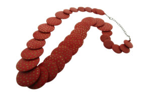 Collana lunga dischetti resina colorati