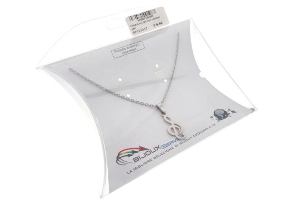 Collana acciaio con ciondoli vari