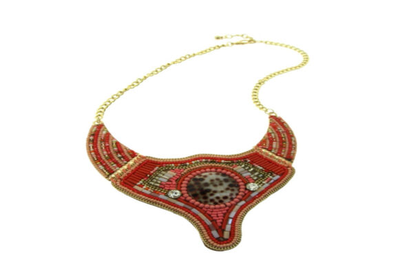 Collana metallo e vetro
