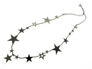 Collana lunga stelle metallo