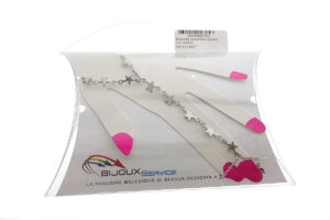 Bracciale baciamano acciaio con stelline