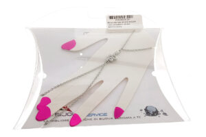 Bracciale baciamano acciaio con serpentino strass