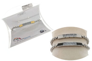 Bracciale con centrale acciaio deluxe mm. 7x45