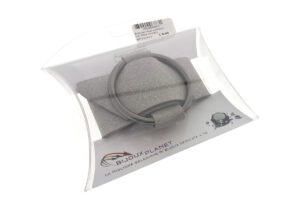 Bracciale largo poliestere con fibbia circolare