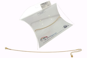 Cavigliera acciaio dorato tubolare mm. 1