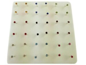 Nasino micro strass colorato mm. 0,7 graff. box pz.36