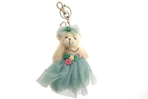 Portachiavi peluche tessuto e strass