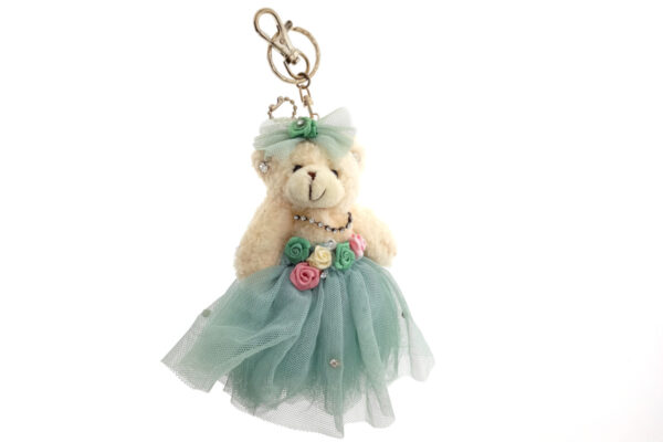 Portachiavi peluche tessuto e strass