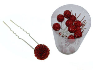 Forcella cerimonia sfera strass conf. pz. 15
