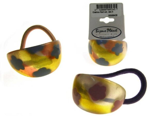 Elastico fiori col. ass.ti
