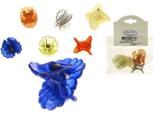 Pinzetta fiore glitter blister pz. 4
