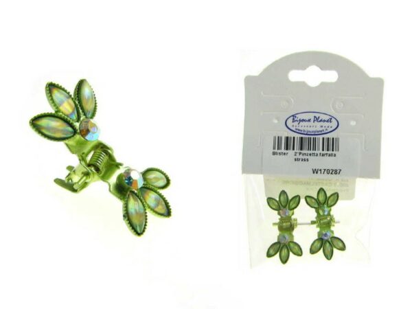 Pinzetta farfalla strass blister pz. 2