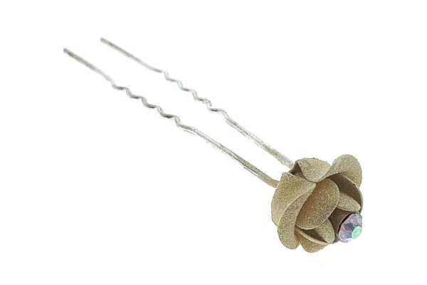 Forcella con rosellina e strass
