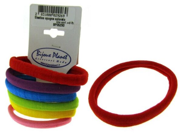 Elastico tessuto colorato blister pz. 6